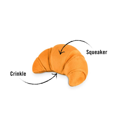 Croissant Plush Dog Toy