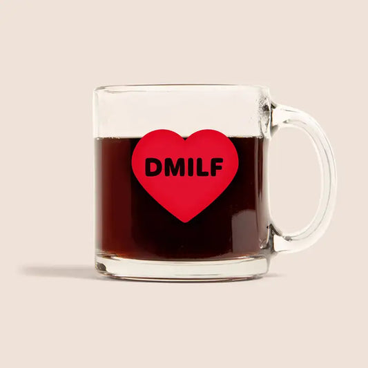 DMILF Retro Glass Mug for Dog Moms