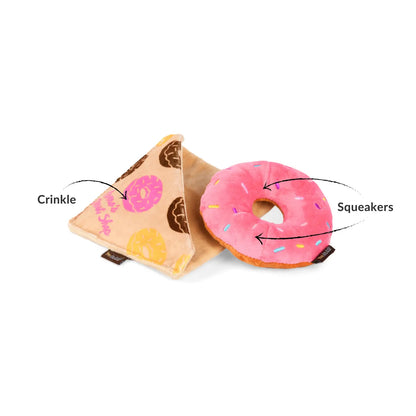 Donut Plush Dog Toy