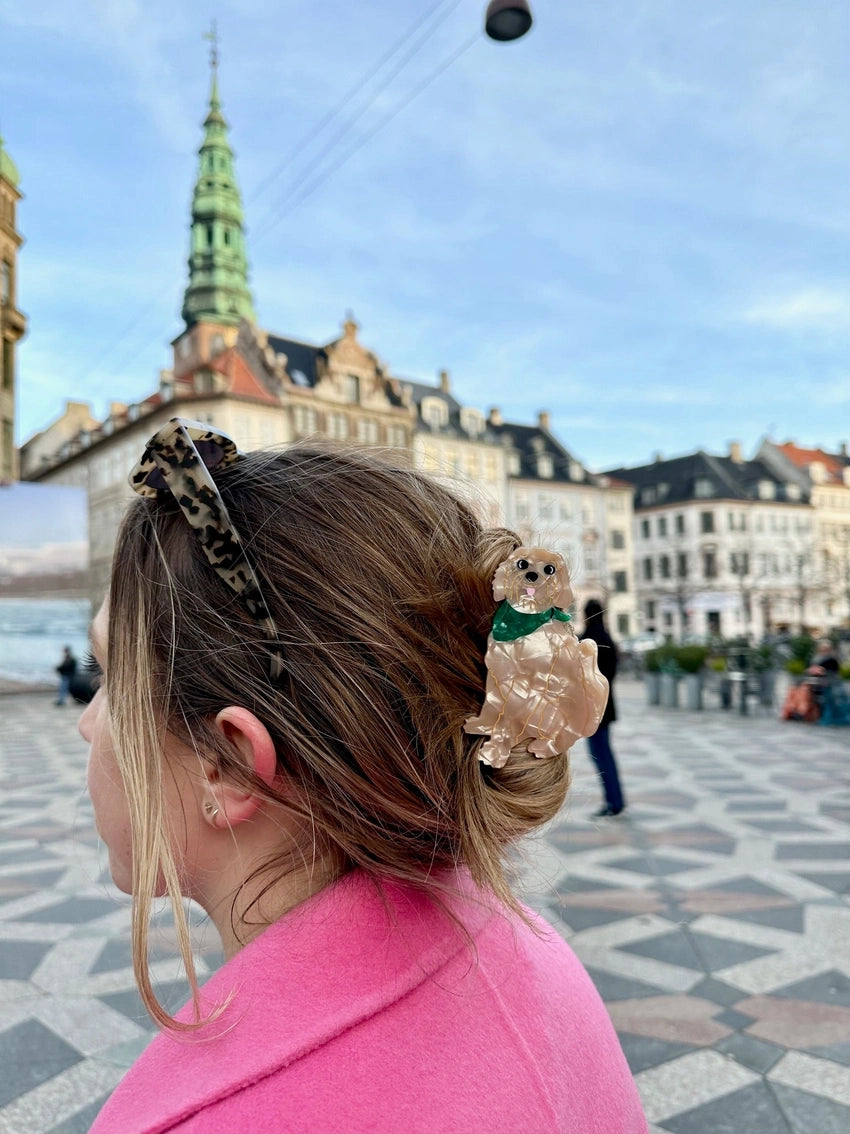 Doodle Hair Claw--Hand Painted and Eco Friendly