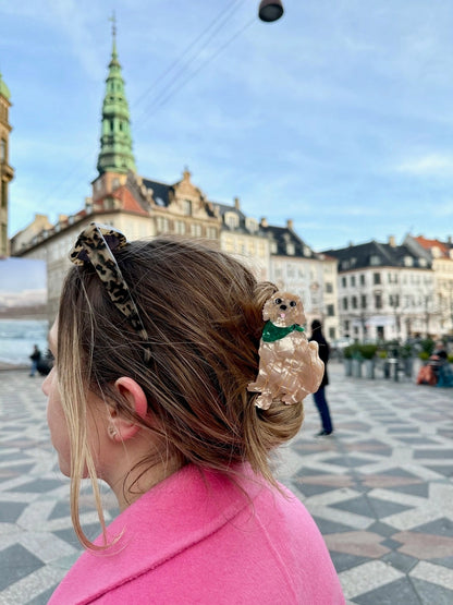Doodle Hair Claw--Hand Painted and Eco Friendly