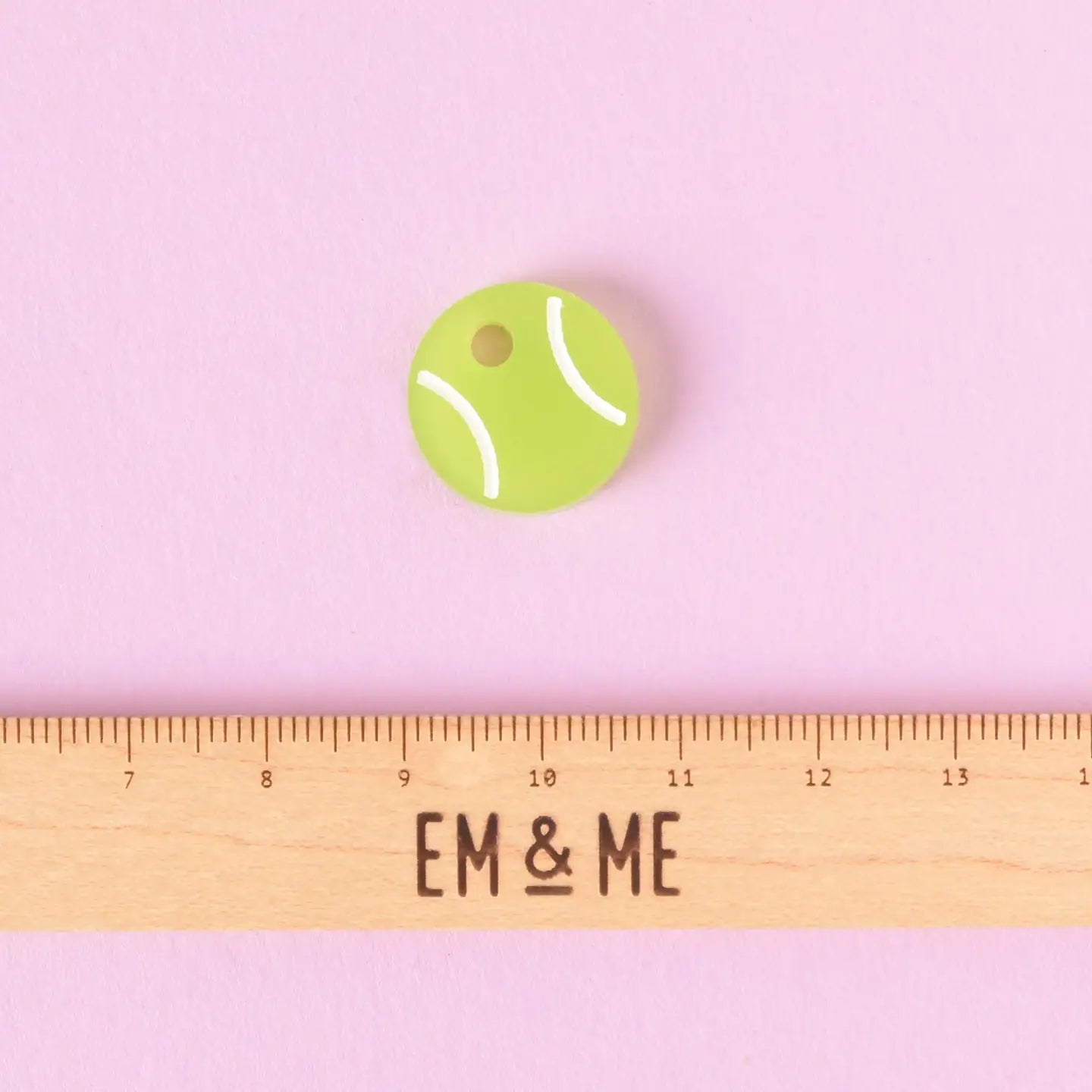 Tennis Ball Acrylic Charm