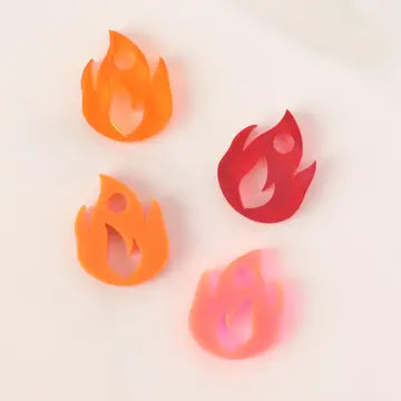 Tiny Flame Seasonal Acrylic Charm