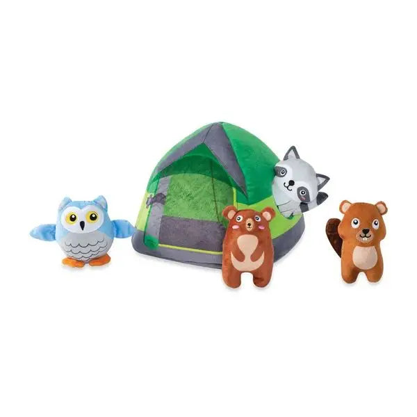 Happy Campers Hide-and-Squeak Dog Toy