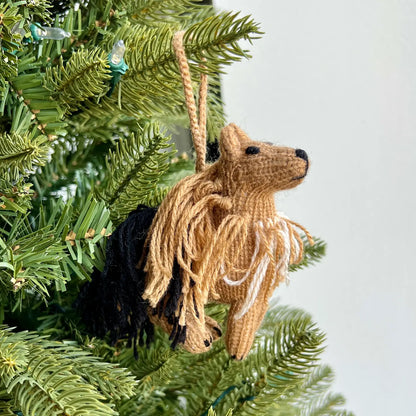 German Shepherd Knit Ornament