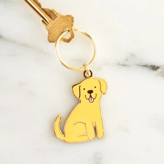 Everyday Olive Enamel Labrador Keychain