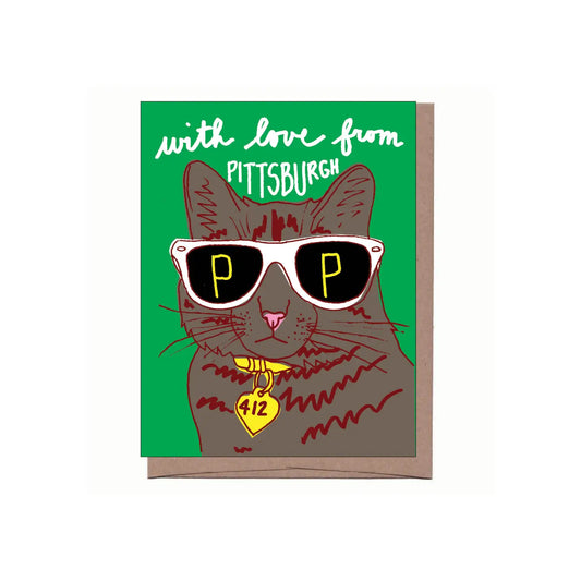 Pittsburgh Cool Cat Greeting Card