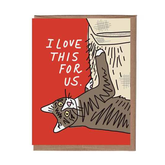 Cat Scratch Greeting Card