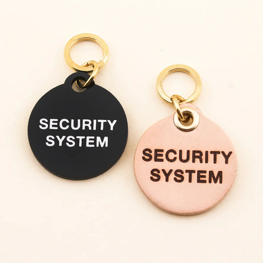 "Security System" Pet Collar Tag