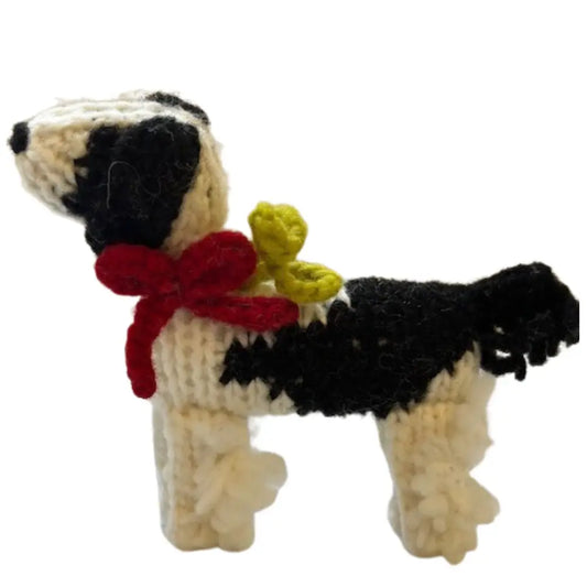 Hand-Knit Dog Ornament: Spaniel