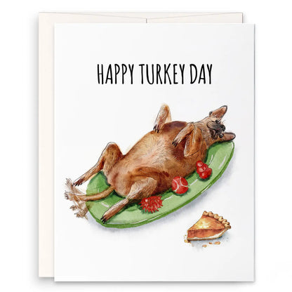 Turkey Day Dog Greeting Card