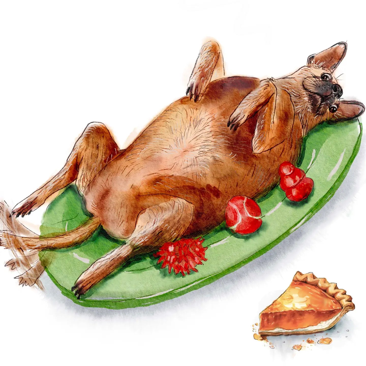 Turkey Day Dog Greeting Card