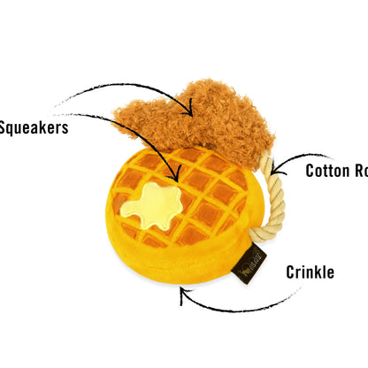 Chicken and Woofles Plush Dog Toy