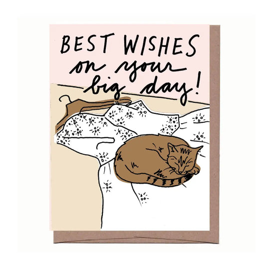 Cat on Wedding Dress Greeting Card