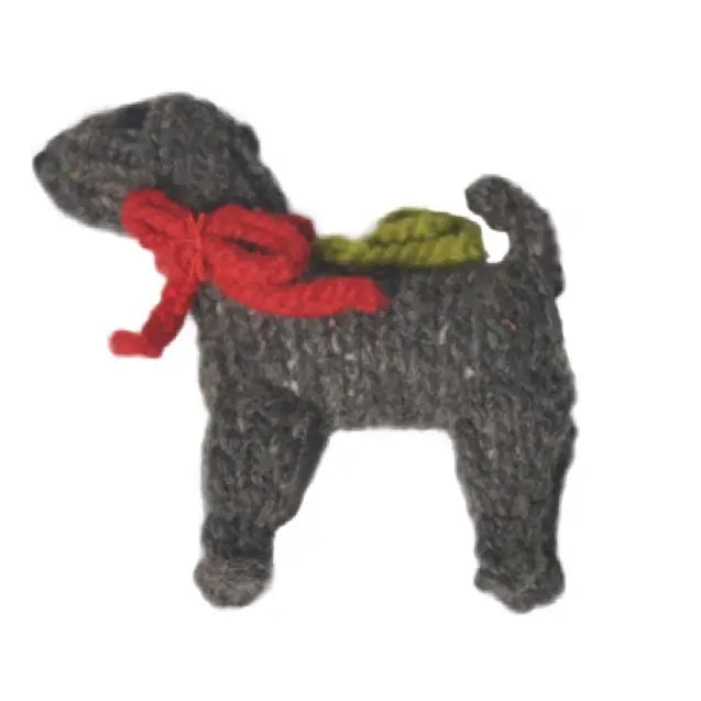 Hand-Knit Dog Ornament: Weimaraner