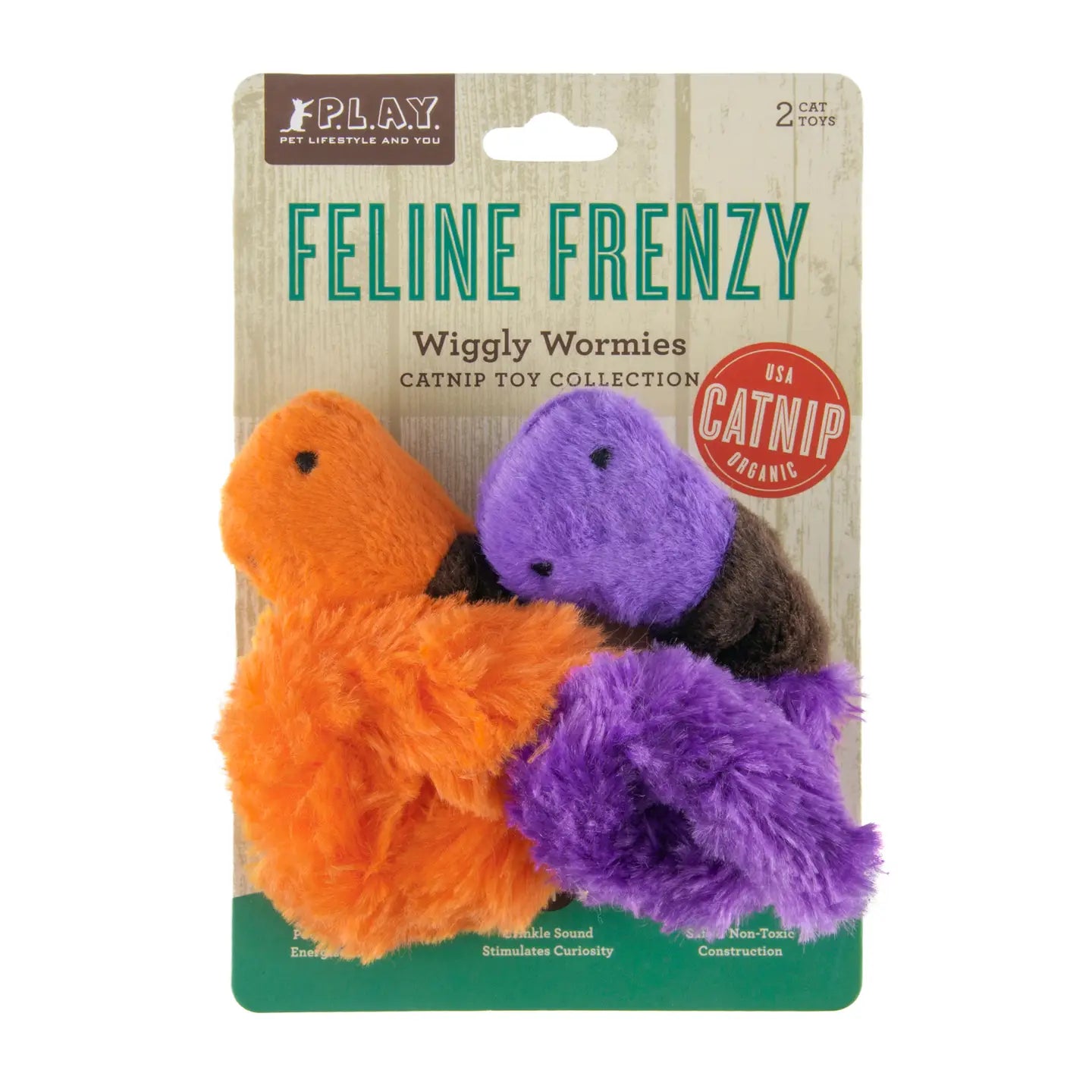Wiggly Wormies Feline Frenzy Catnip Cat Toys