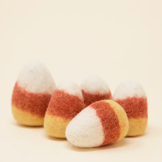 Wool Candy Corn Dog Toy