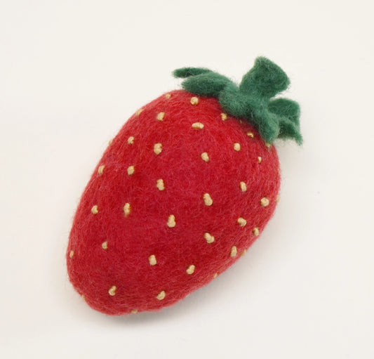 Wool Strawberry Dog Toy