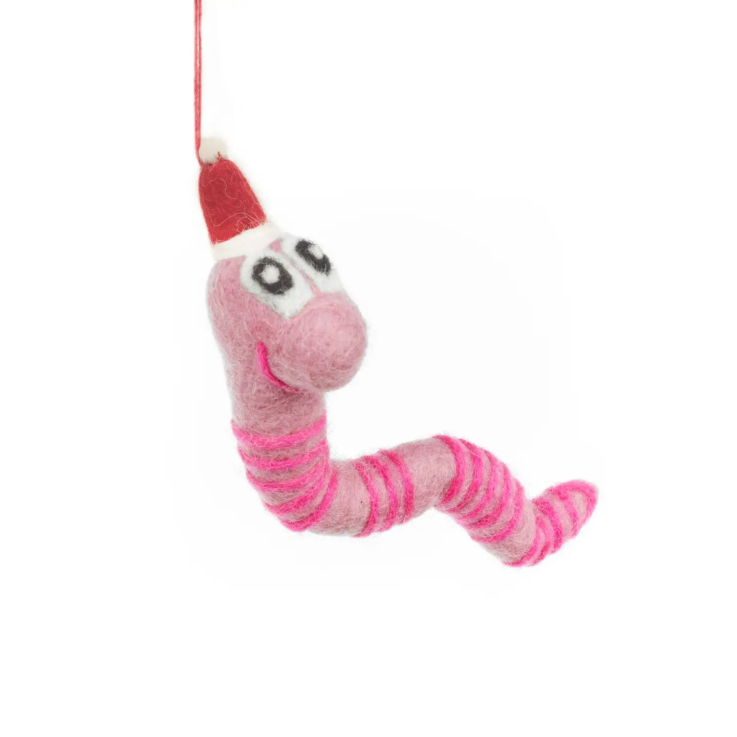 Santa Worm Felt Ornament