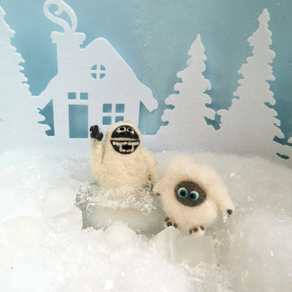 Baby Yeti Felt Ornament