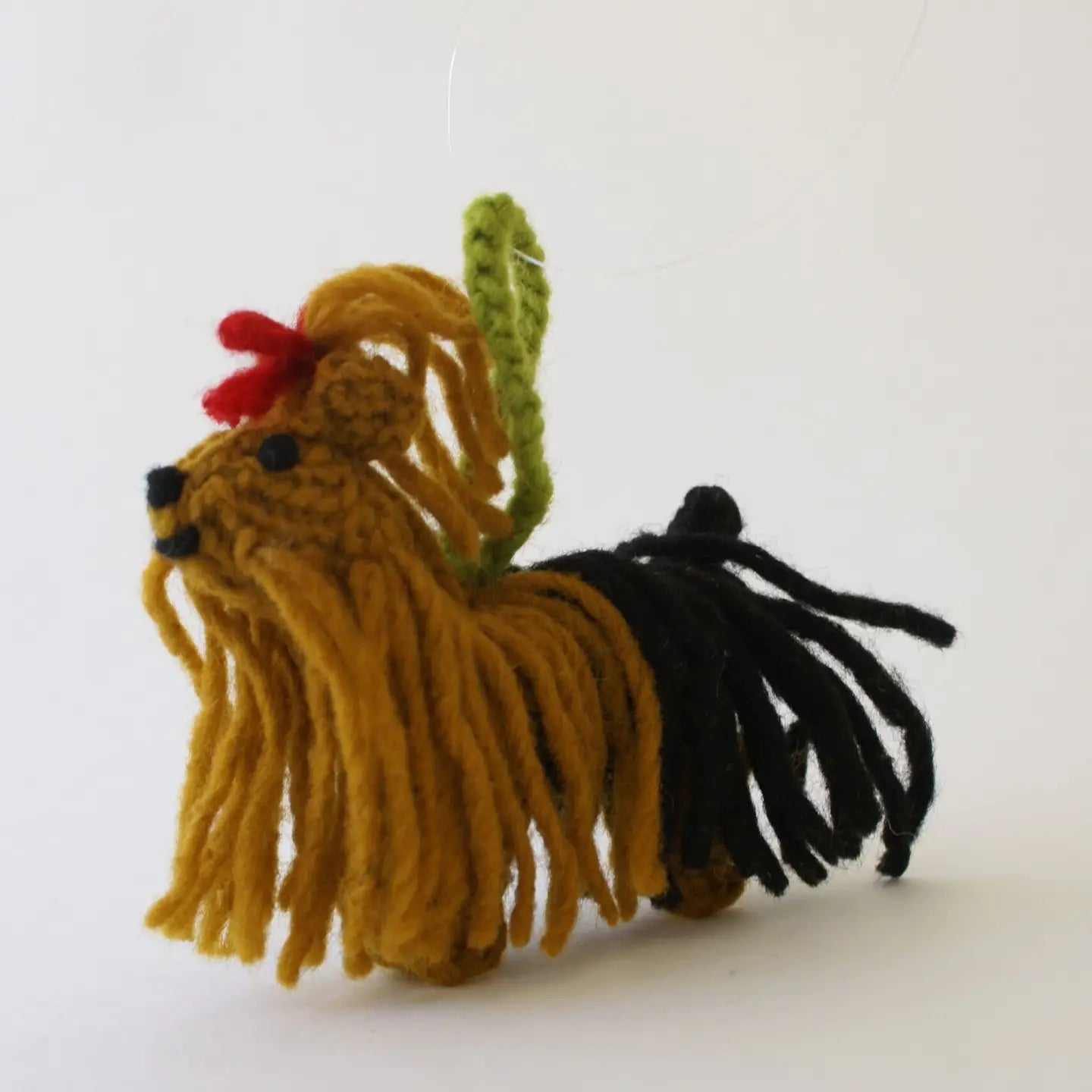 Hand-Knit Dog Ornament: Yorkie