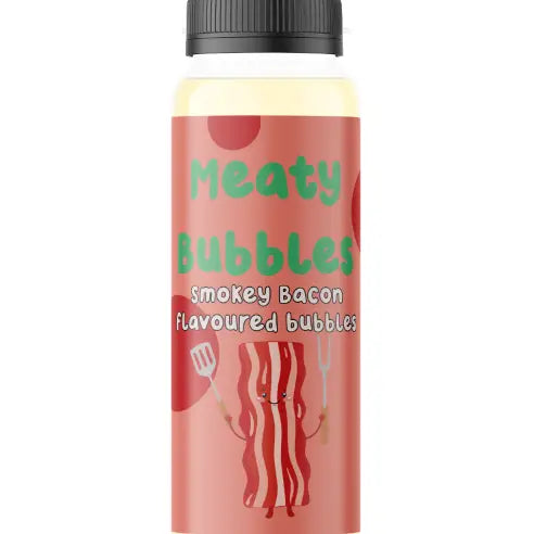 Meaty Bubbles: Edible Bubbles for Pets! Bacon Flavor