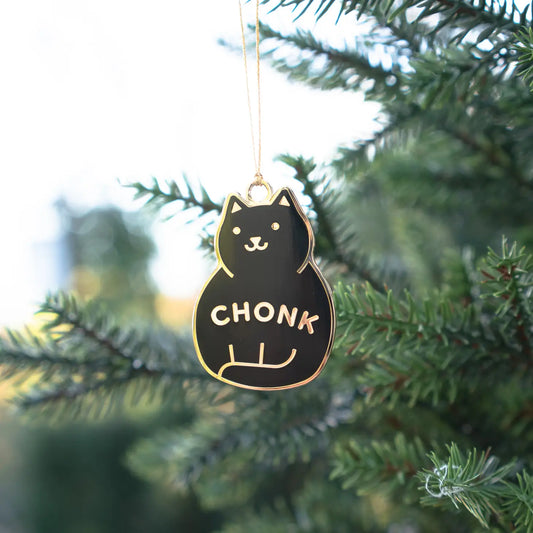 Everyday Olive Chonky Cat Enamel Ornament