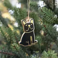 Everyday Olive French Bulldog Enamel Ornament