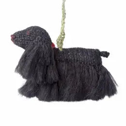 Hand-Knit Alpaca Dog Ornaments: Spaniels