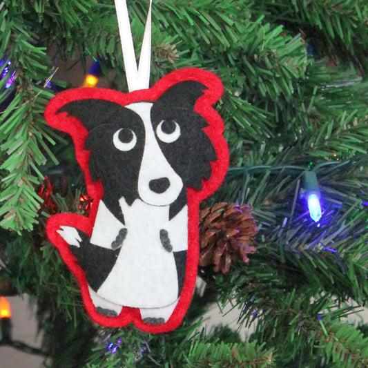 Little World Of Beasts Felted Ornaments: Dorothy the Border Collie