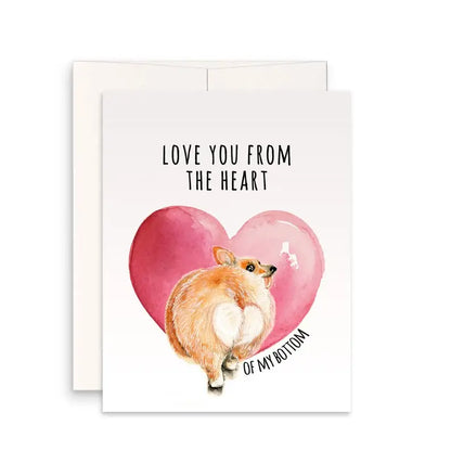 Heart of My Bottom Corgi Greeting Card