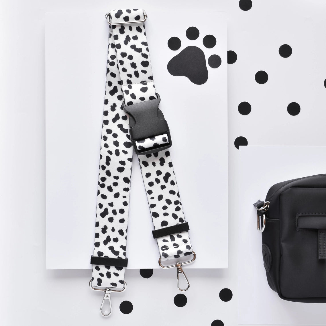 Cocopup Bum Bag Strap: Monochrome Spots