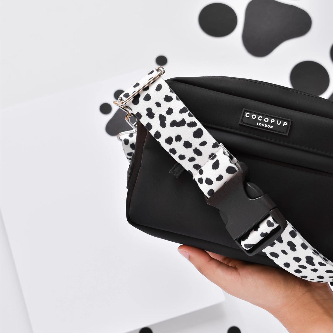 Cocopup Bum Bag Strap: Monochrome Spots