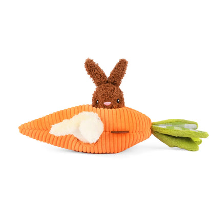 Funny Bunnies Hide-and-Squeak Dog Toy