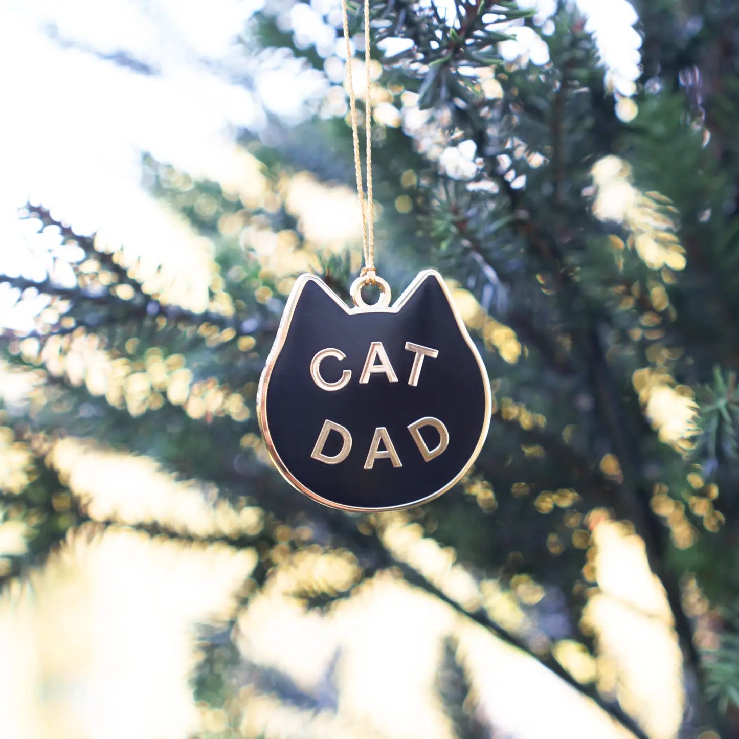 Everyday Olive Cat Dad Enamel Ornament