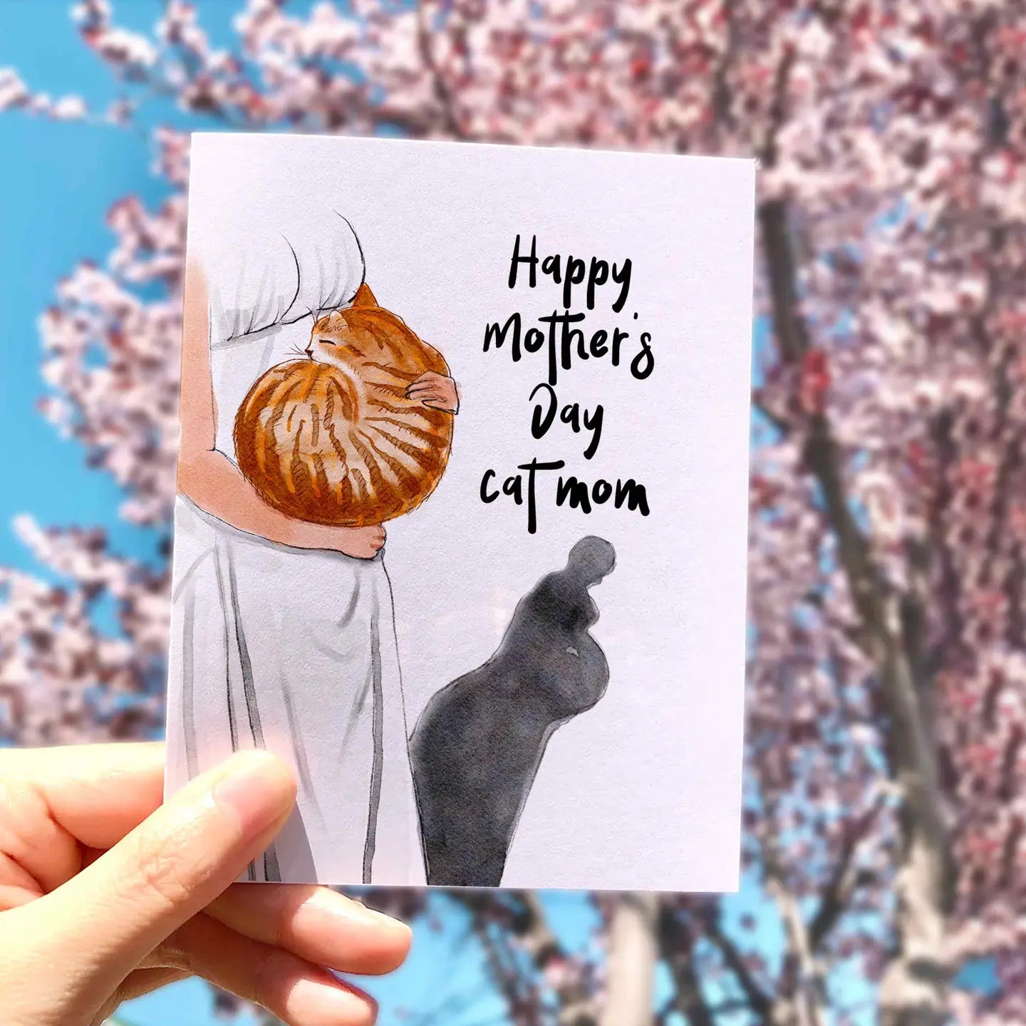 Cat Mom Mother's Day Card