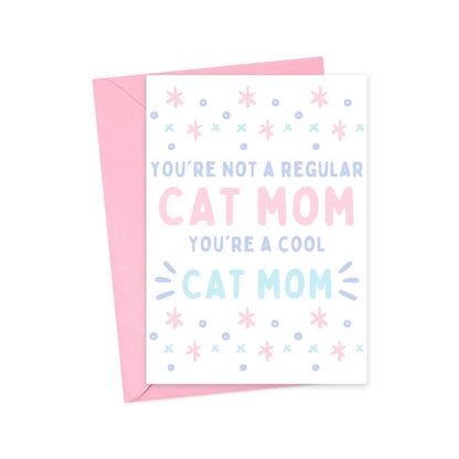 Cool Cat Mom Greeting Card