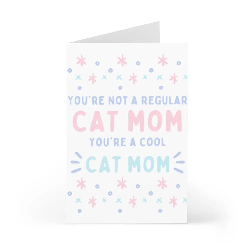 Cool Cat Mom Greeting Card