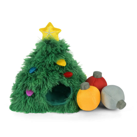 Christmas Tree Hide-and-Squeak Dog Toy