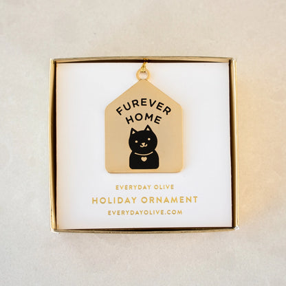 Everyday Olive Furever Home Enamel Cat Ornament