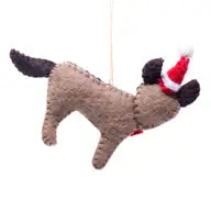 Hand-Felted German Shepherd Dog Ornament