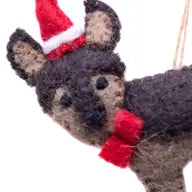 Hand-Felted German Shepherd Dog Ornament