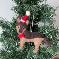 Hand-Felted German Shepherd Dog Ornament