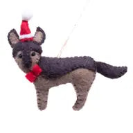 Hand-Felted German Shepherd Dog Ornament