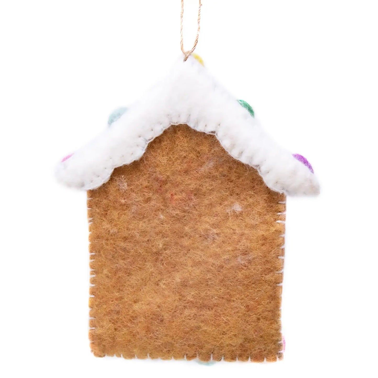 Hand-Felted Gingerbread House Ornament