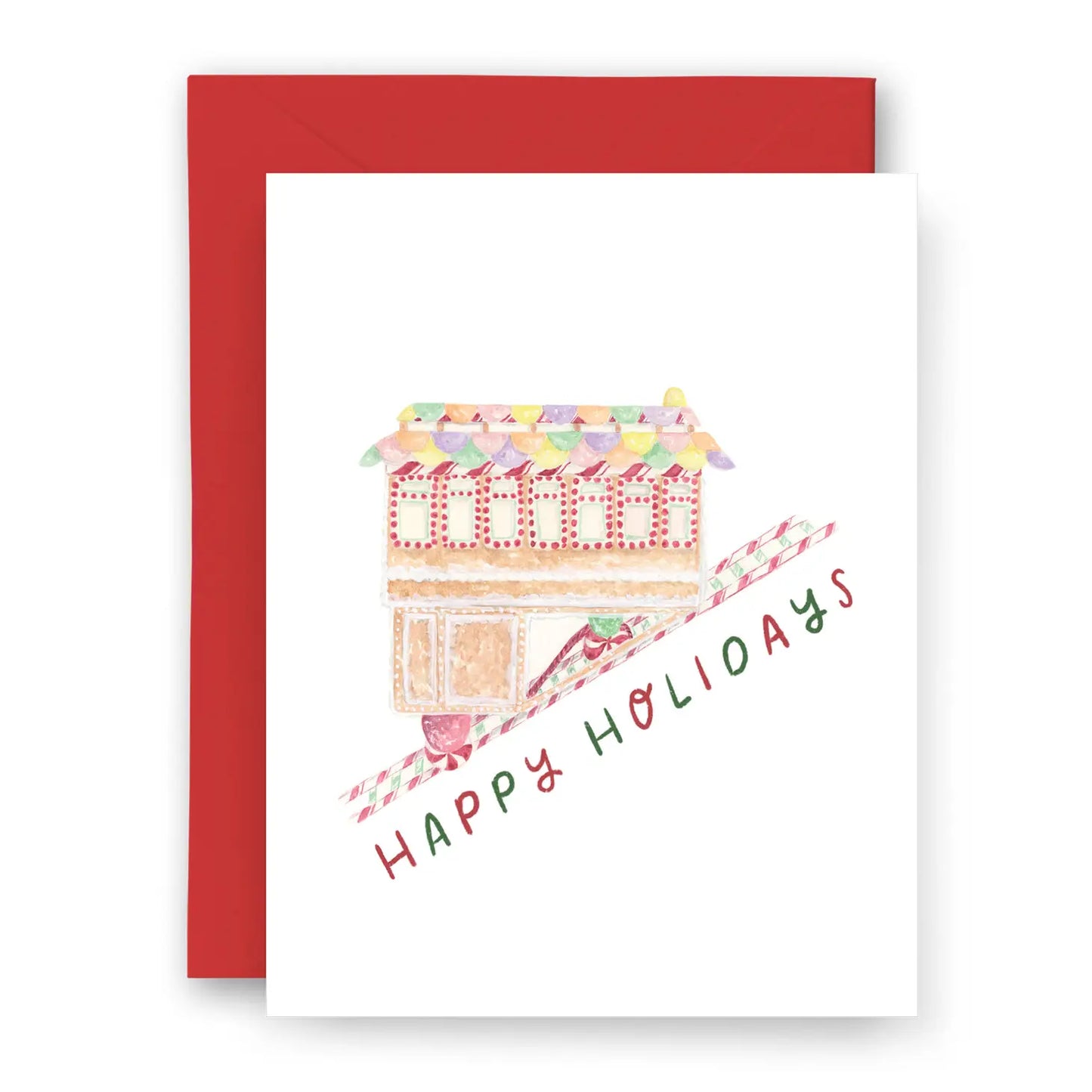 Gingerbread Incline Pittsburgh Holiday Greeting Card