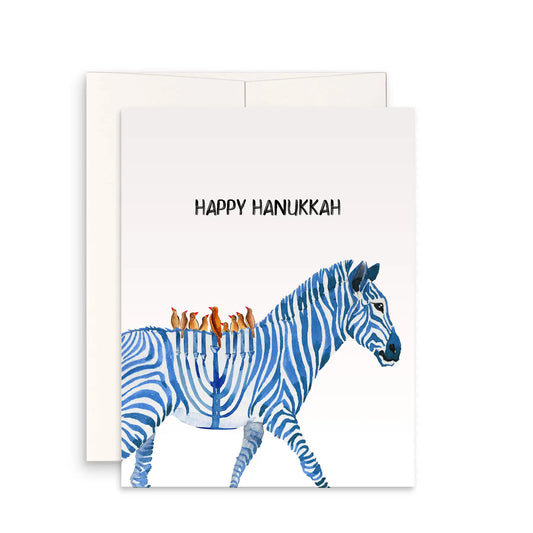 Hanukkah Zebra Card