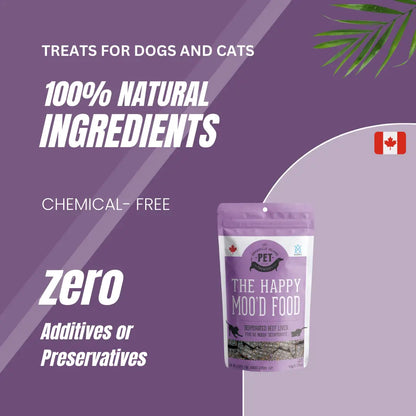 Happy Moo'd Dehydrated Beef Liver Treats for Cats and Dogs