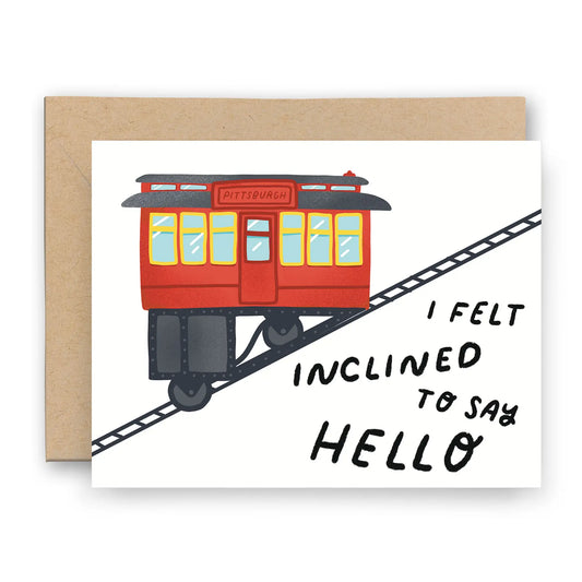 Inclined To Say Hello Pittsburgh Greeting Card
