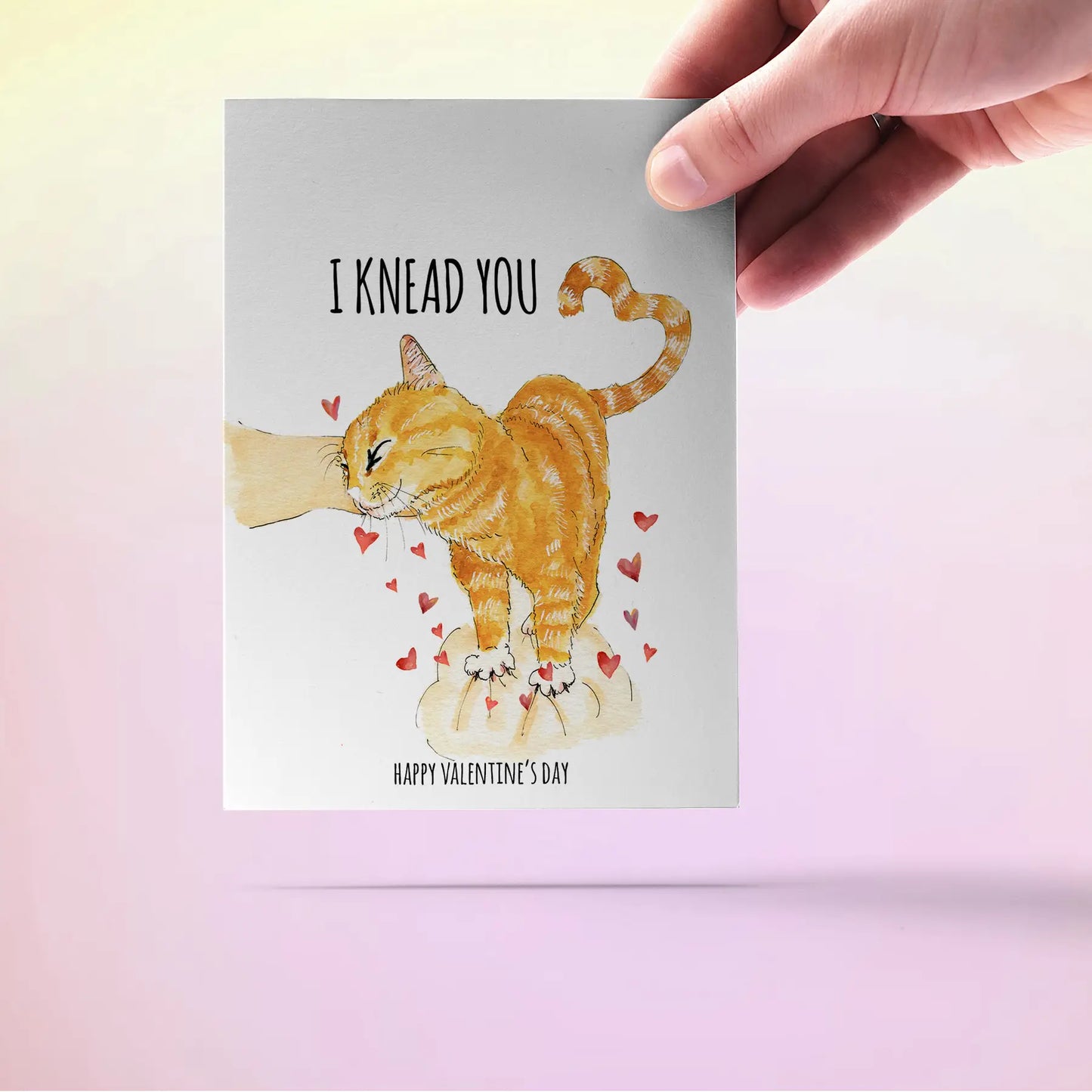 Knead You Valentine Cat Greeting Card